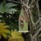 Glitzhome® 13" Hanging Distressed Wood Garden Birdhouse